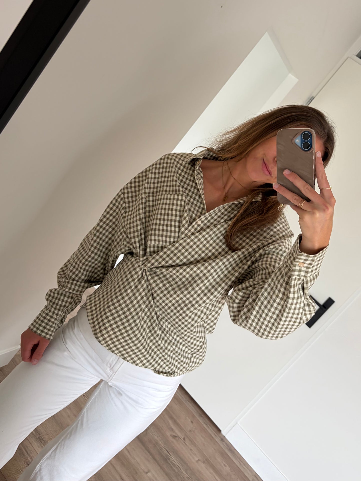 oversized blouse dames geknoopt aan de voorkant