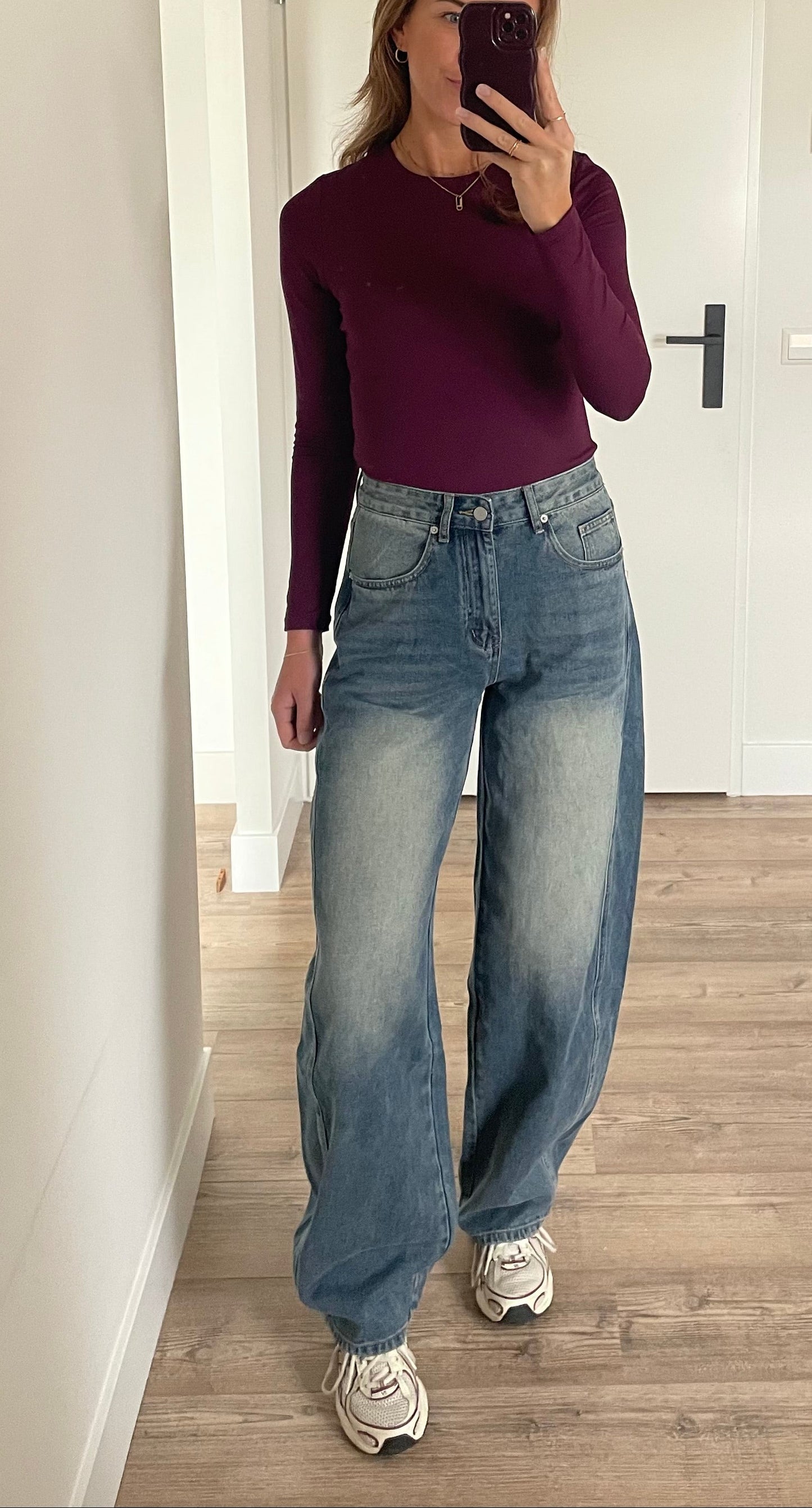Relaxed denim look Balloon Jeans - 80% katoen
