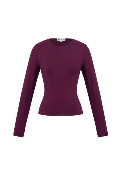 Lange mouwen shirt burgundy - By LIV Fashion