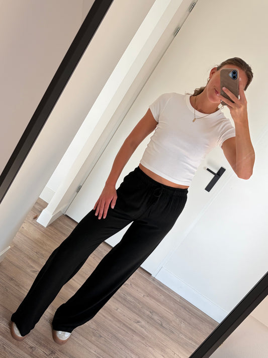 wide leg linnen broek dames tall collectie