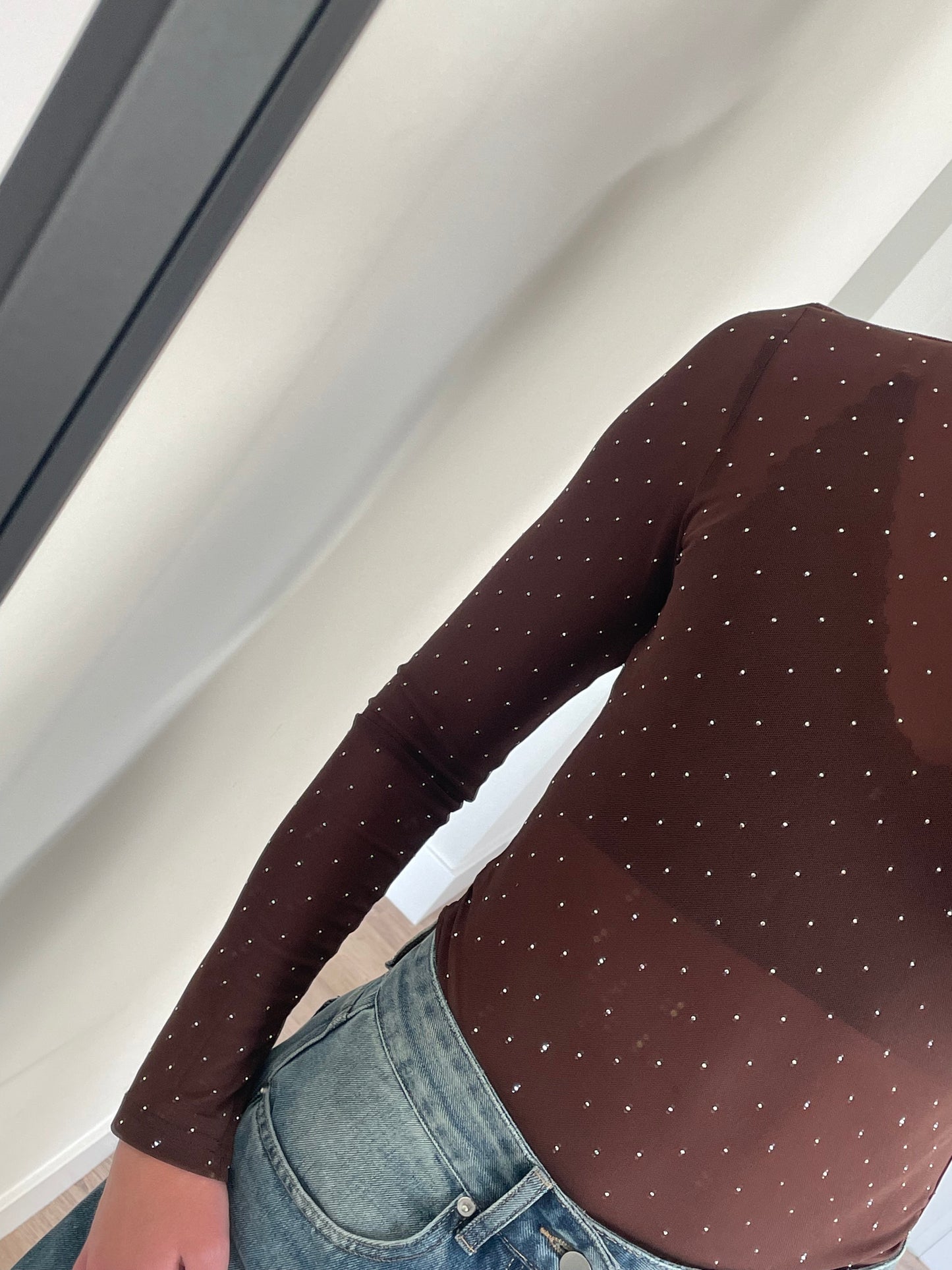 Mesh top met zilveren glitters - By LIV Fashion - Eight Paris