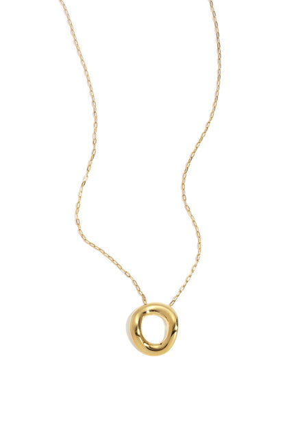 Middel­lange gouden ketting met cirkelhanger voor dames - By LIV Fashion