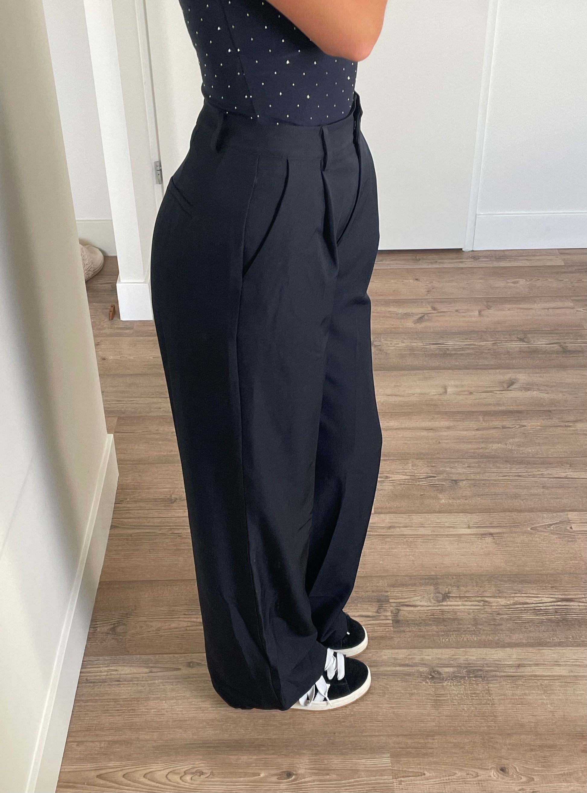 Pantalon met geplooide band - high waist - Eight Paris en Esuals - By LIV Fashion