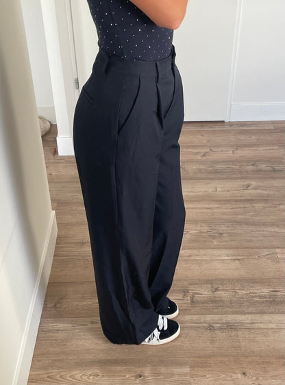 Pantalon met geplooide band - high waist - Eight Paris en Esuals - By LIV Fashion