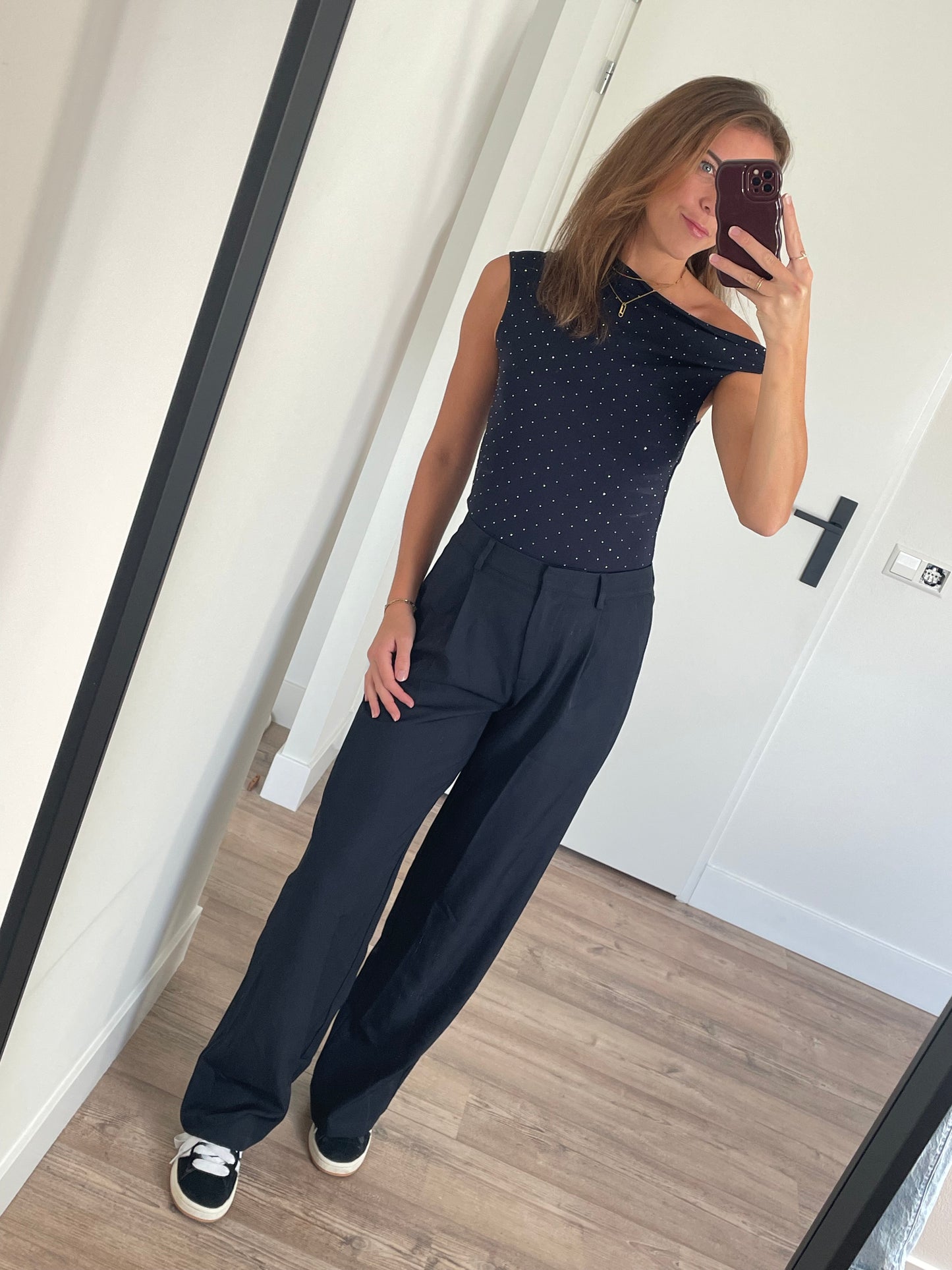 Set pantalon met top in het navy blauw - Eight Paris - By LIV Fashion