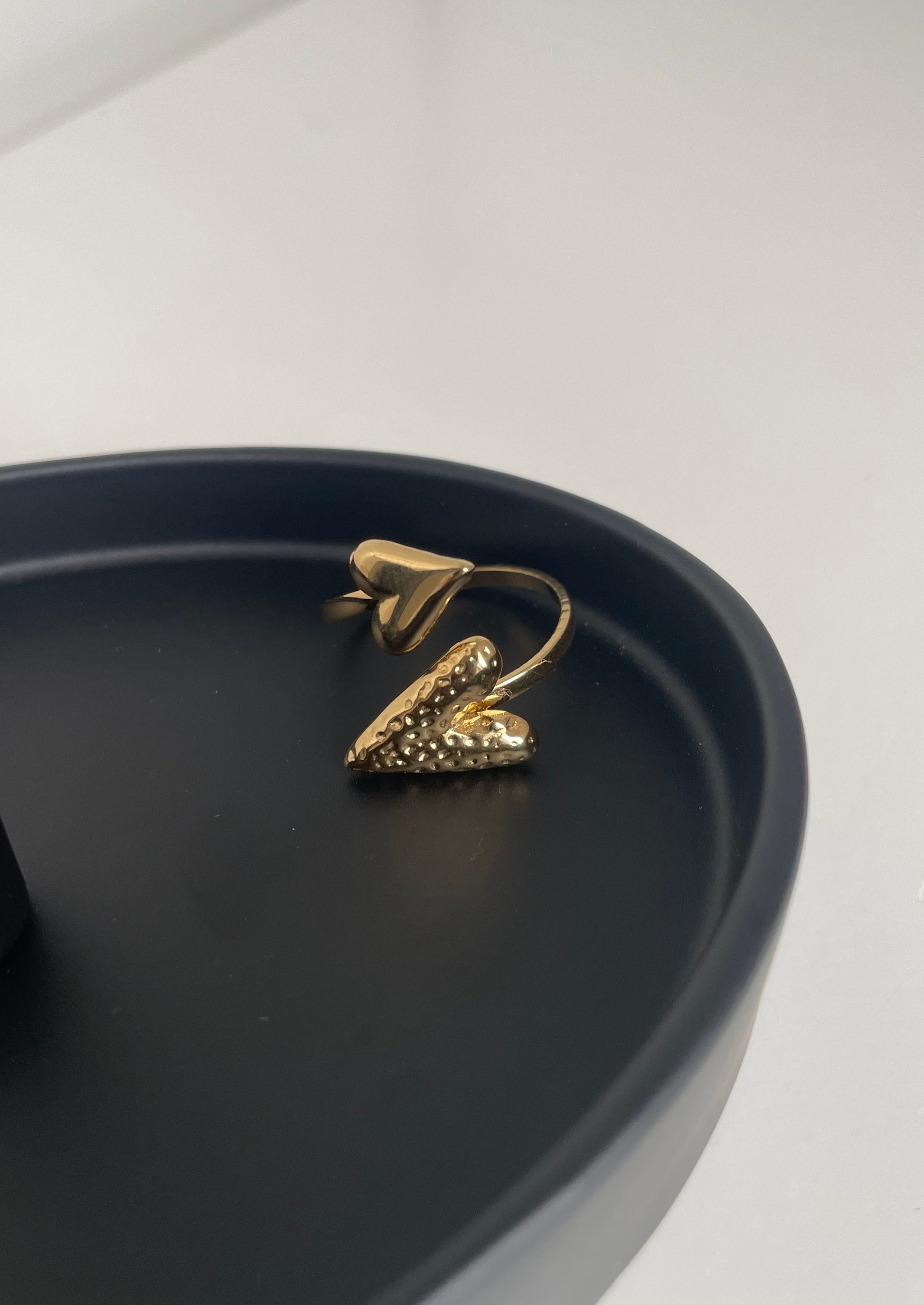 Goudkleurige ring van stainless steel verstelbaar in maat - sieraden voor dames