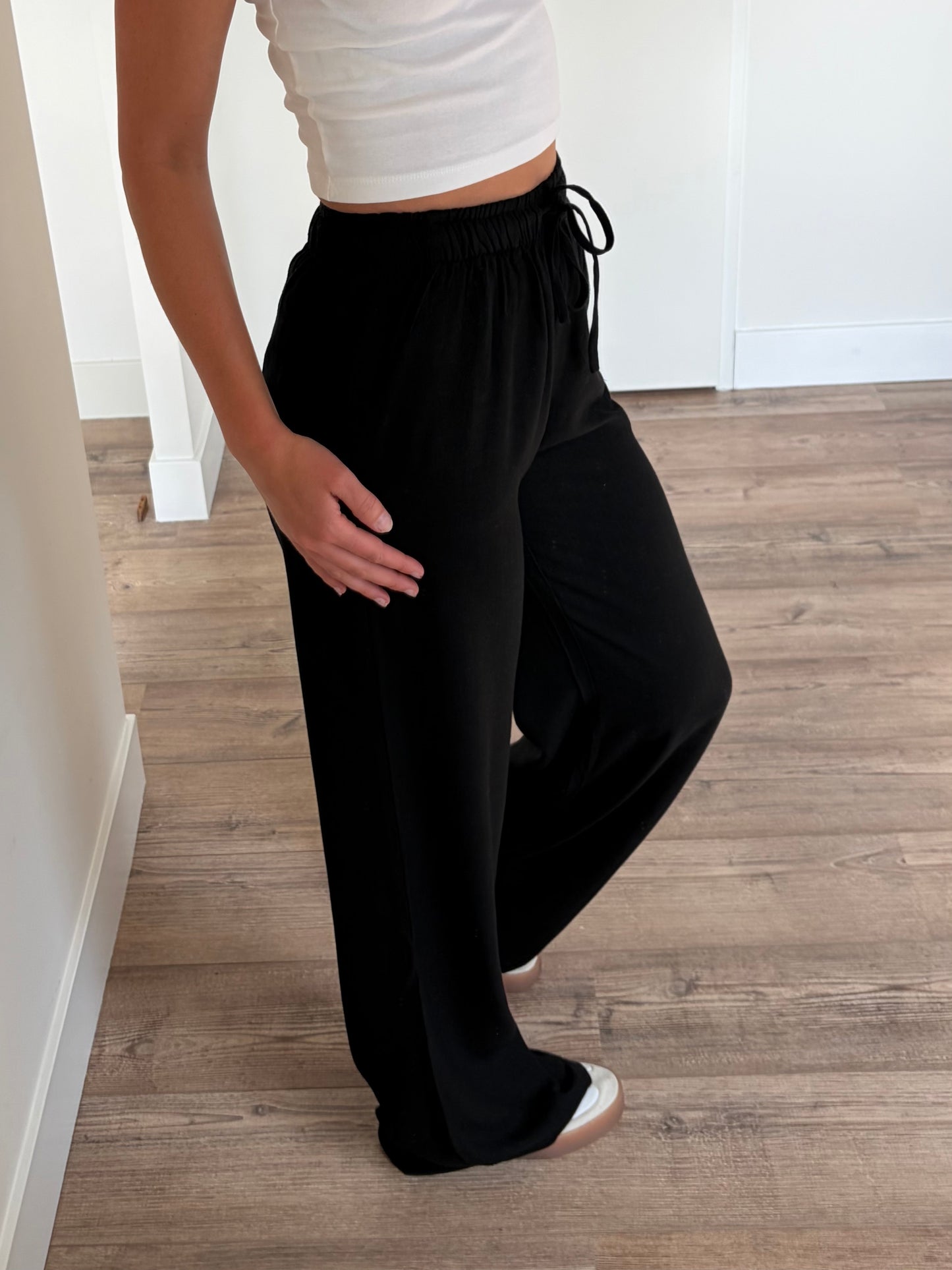 zwarte linnen broek tall dames extra lange pasvorm